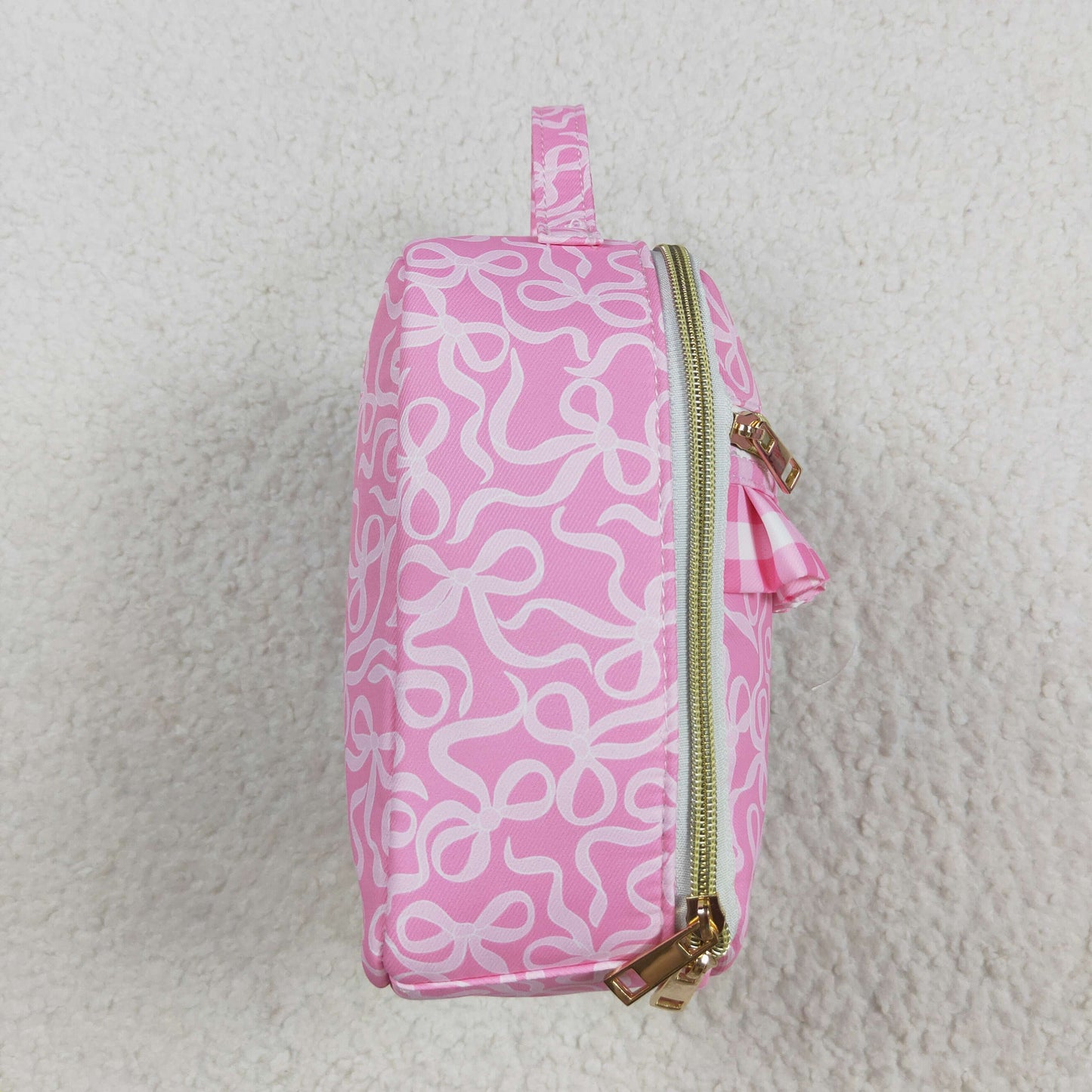 BA0310 baby pink bow floral Lunch Box