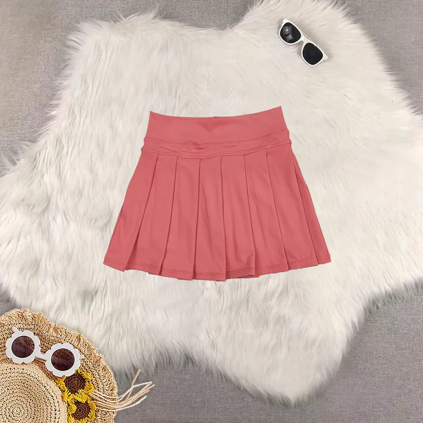 Matching RTS Sibling baby girls clothes yoga solid color summer shorts skirts