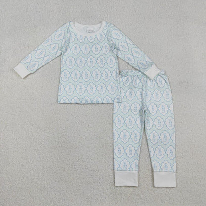 Matching Girls boys Easter pink blue long sleeve pajamas
