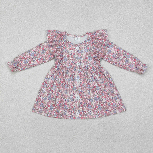 GLD0857 baby Girls pink floral Dress