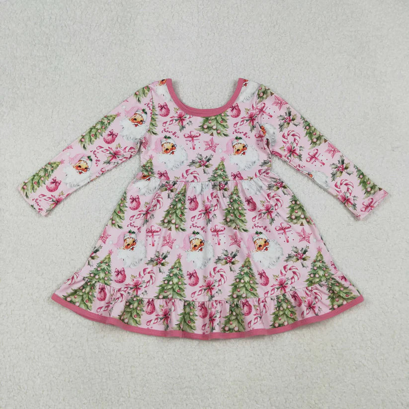 12/18m-7/8t Matching Baby girls Christmas cartoon long sleeve dress