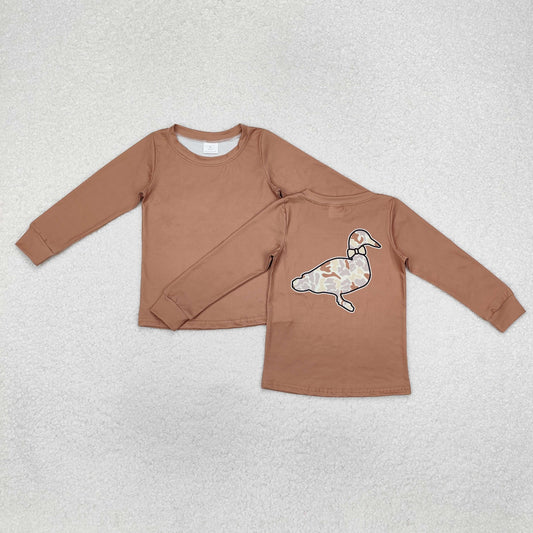 BT0950 Boys brown duck long sleeves Top