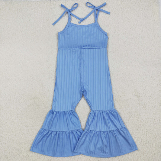 SR3159 baby girls blue pit strip Jumpsuit