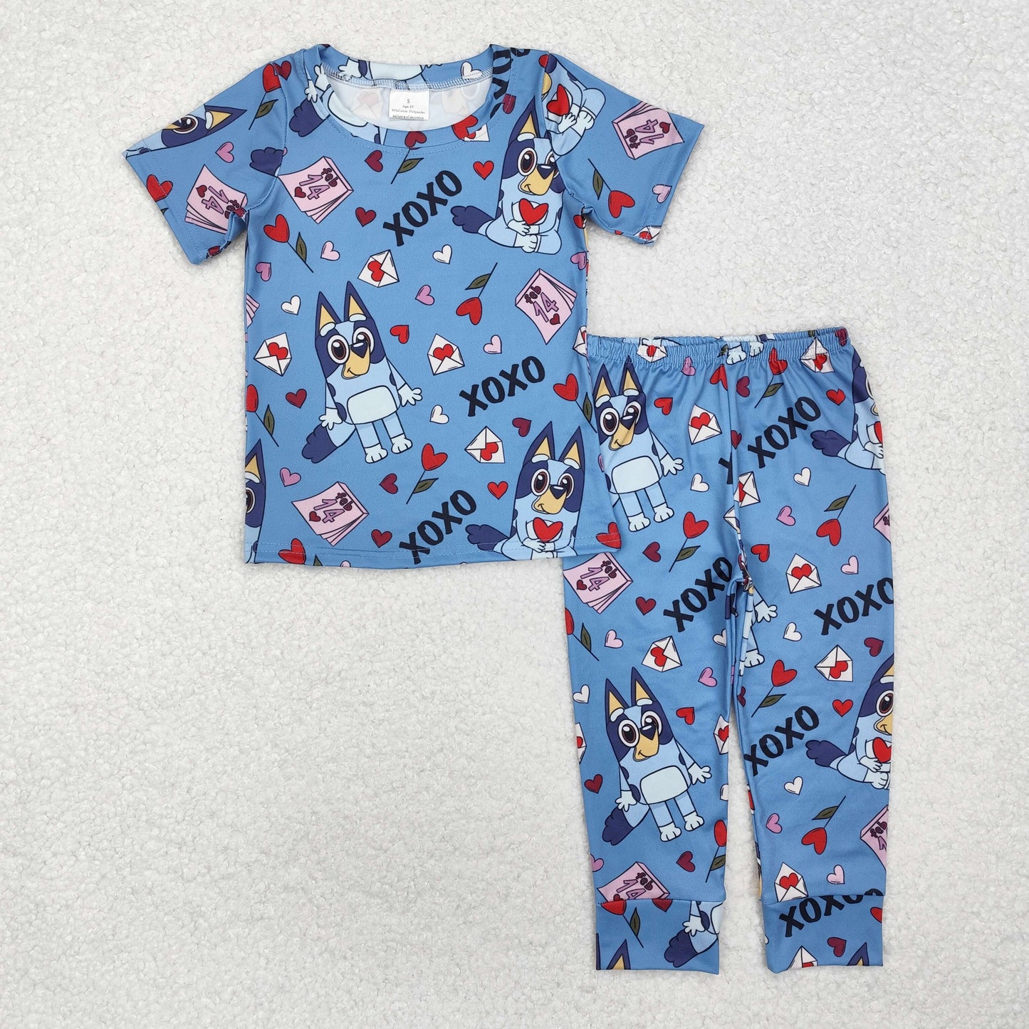 BSPO0489 baby Boys Valentine pajamas