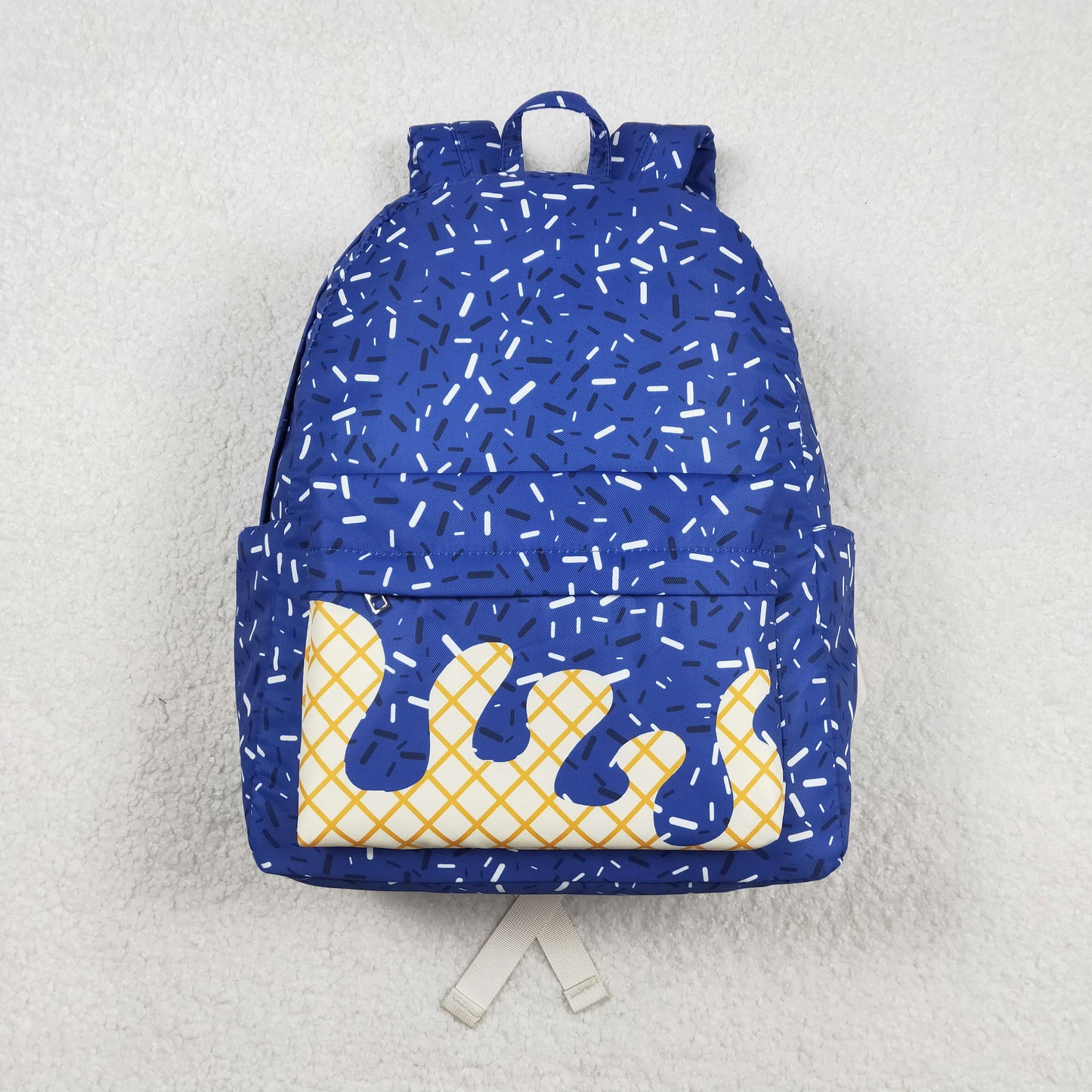BA0340 blue Fireworks waffles zipper schoolbag