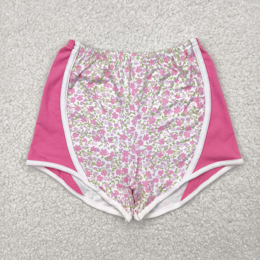 SS0523 baby girls flower pink shorts