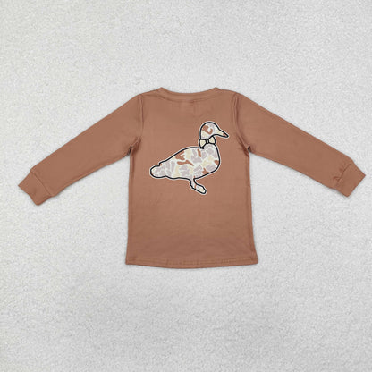 BT0950 Boys brown duck long sleeves Top