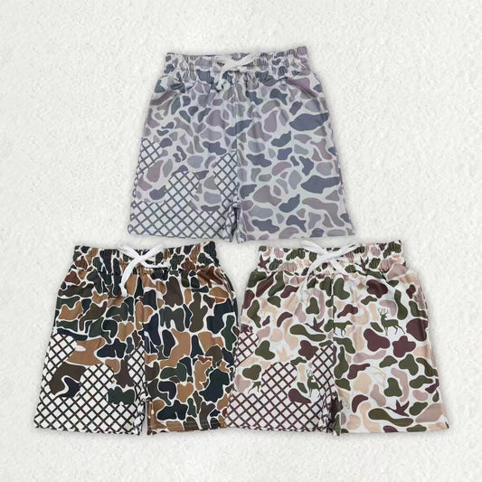 Matching Baby boys camo shorts outfits