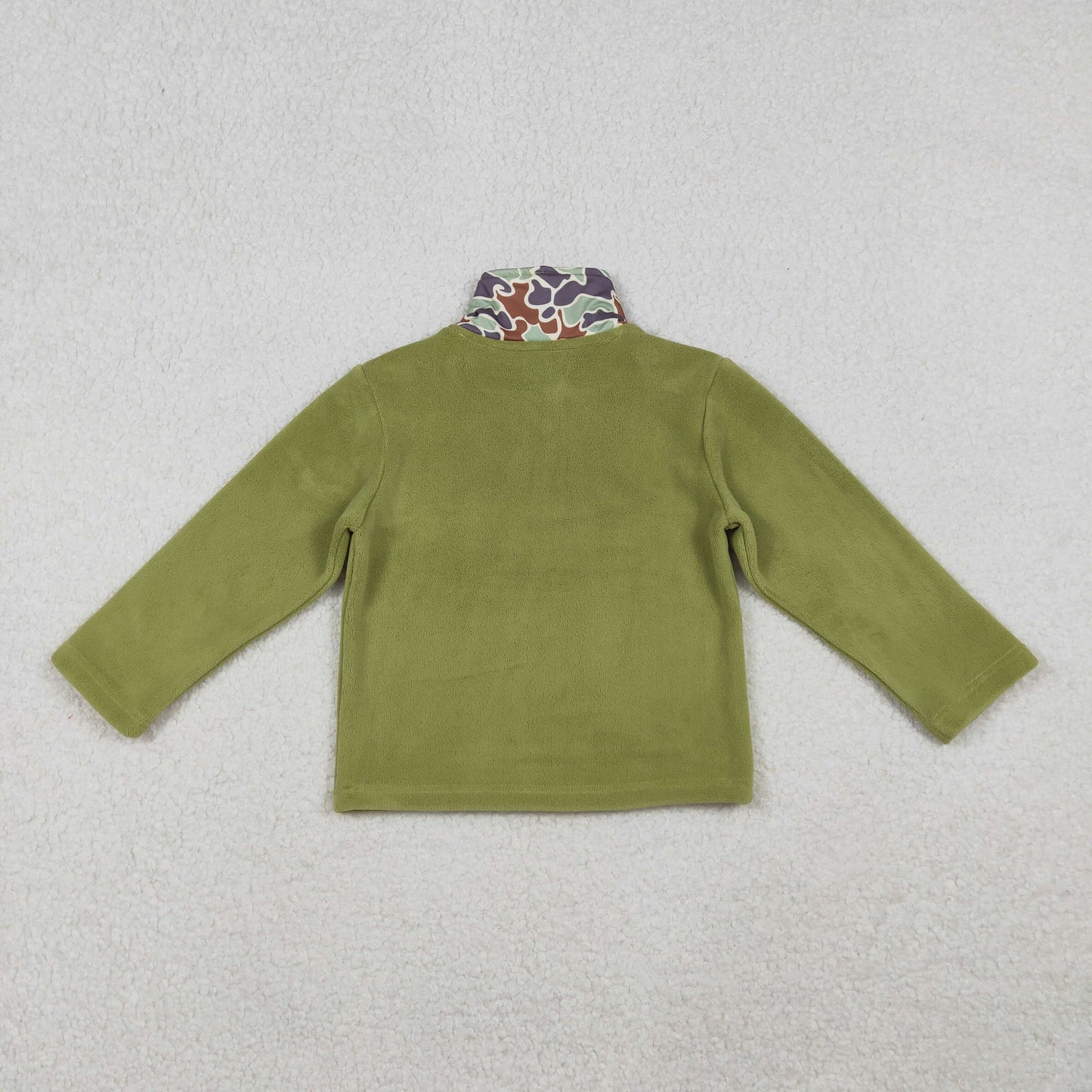 BT1308 baby boys green camo zipper hoodies top