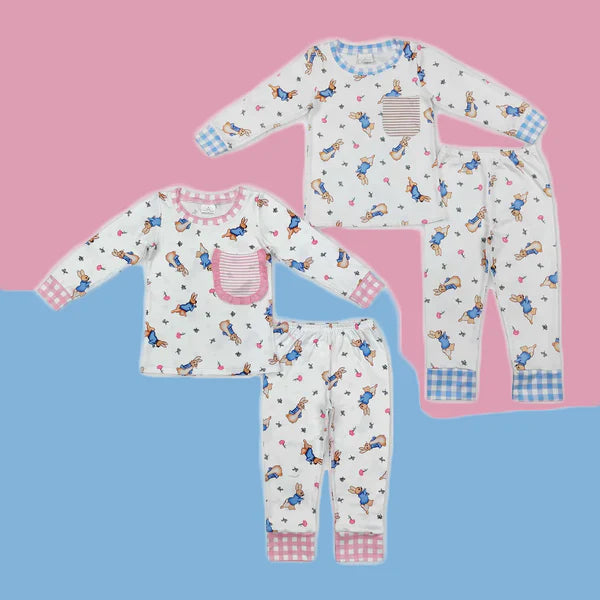 Matching Baby girls boys Easter bunny pajamas