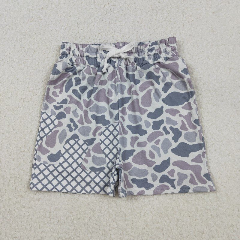 Matching Baby boys camo shorts outfits