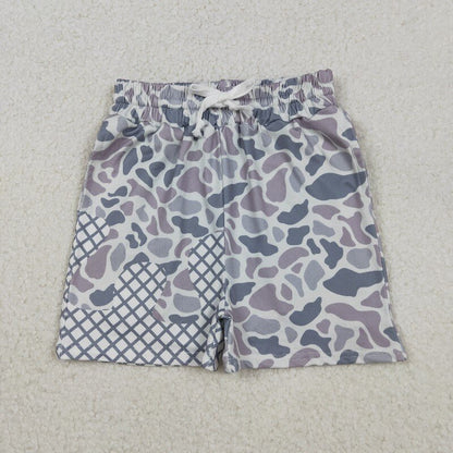 Matching Baby boys camo shorts outfits