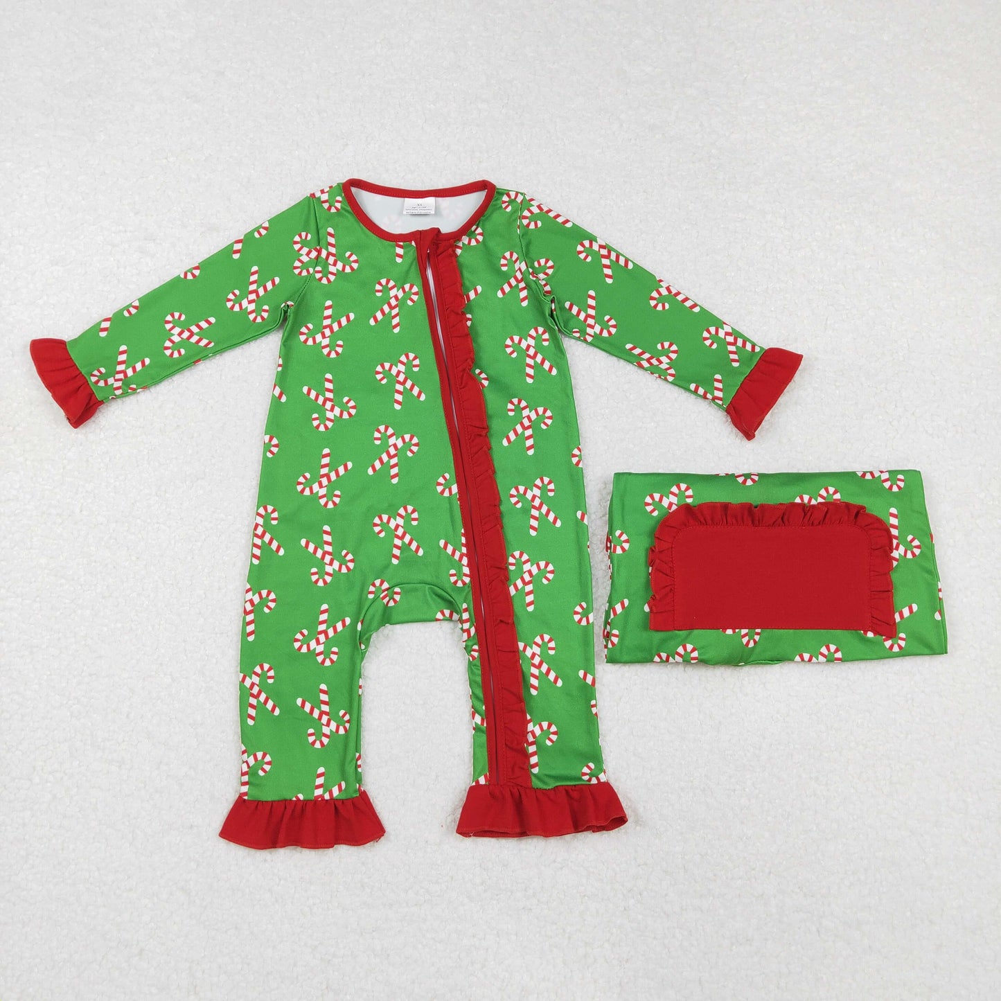 LR1236 Baby girls Christmas candy romper