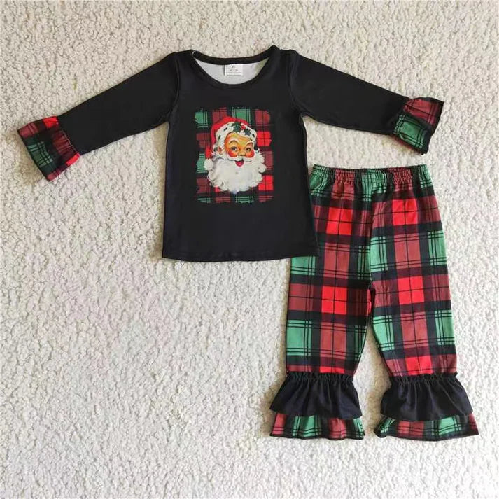 Matching Baby girls Christmas long sleeve outfits
