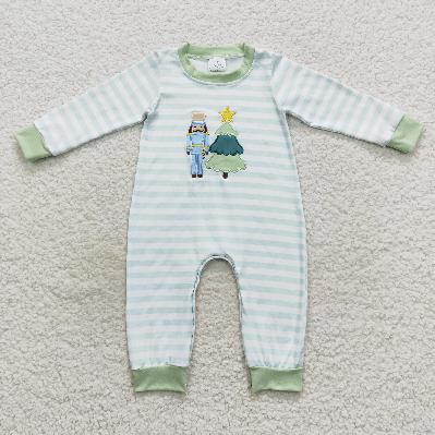 Matching Baby girls boys Christmas Soldier tree clothing embroidery