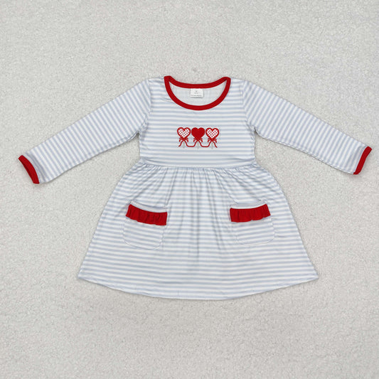 GLD0884 baby Girls Valentine Dress embroidery