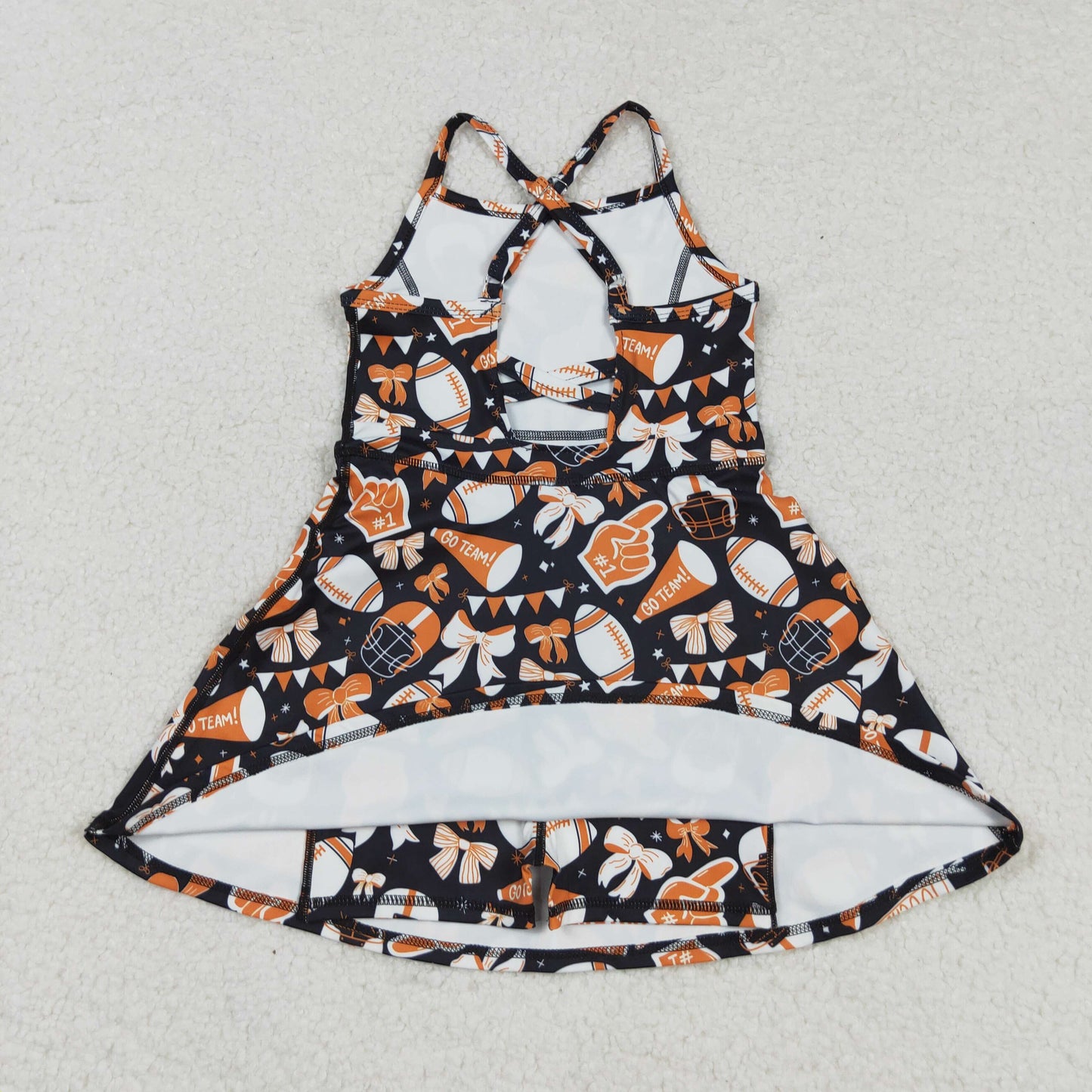 GSD2777 girls orange CHEER derss yoga
