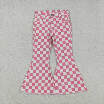 Matching Baby girls checkered jeans