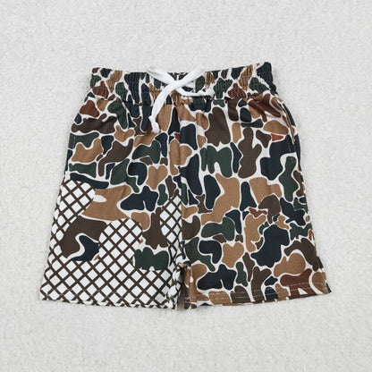 Matching Baby boys camo shorts outfits