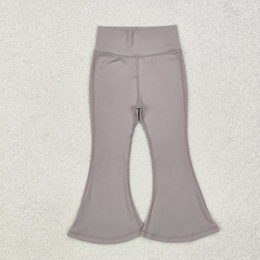 P0572 baby girls gray yoga bell bottom pants