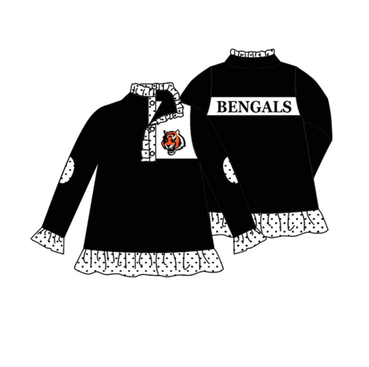 MOQ 3 Custom design Girls BENGALS Pullover