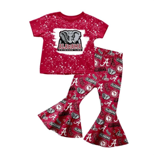 MOQ 3 Custom design baby Girls ALABAMA Outfits kids team clothing