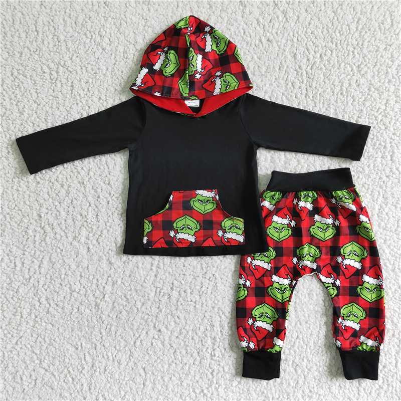 Matching Baby boys girls Christmas Cartoon long sleeve outfits