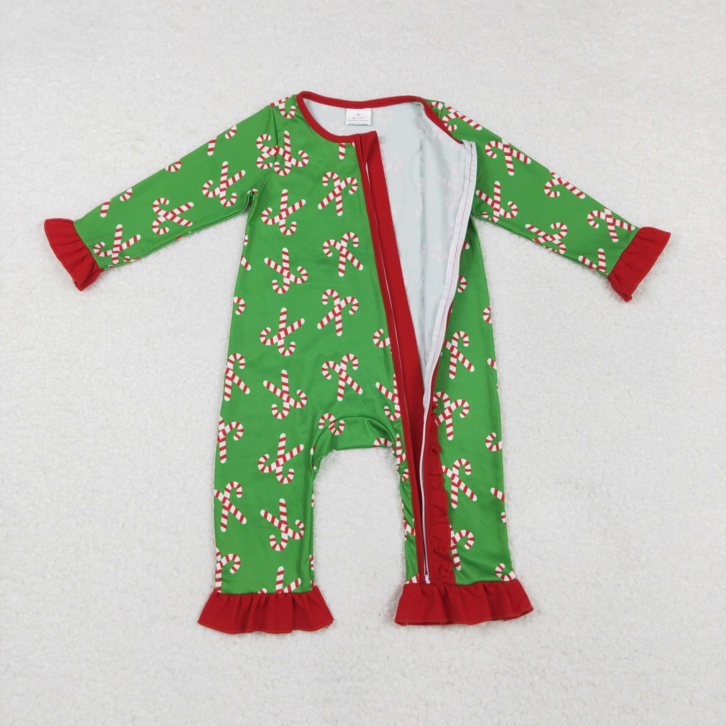 LR1236 Baby girls Christmas candy romper