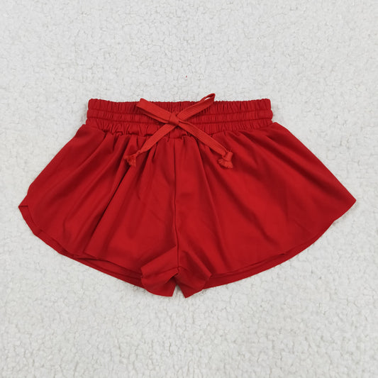 SS0544 baby girls red shorts yoga