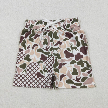 Matching Baby boys camo shorts outfits