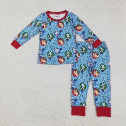 Matching Baby girls Christmas cartoon long sleeves pajamas