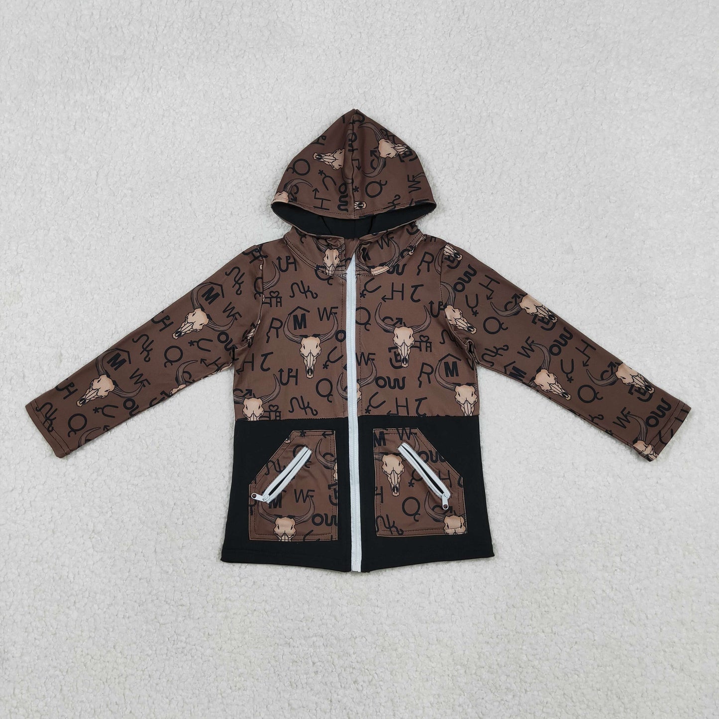 BT1337 toddler boy clothes aztec boys western winter hoodie top