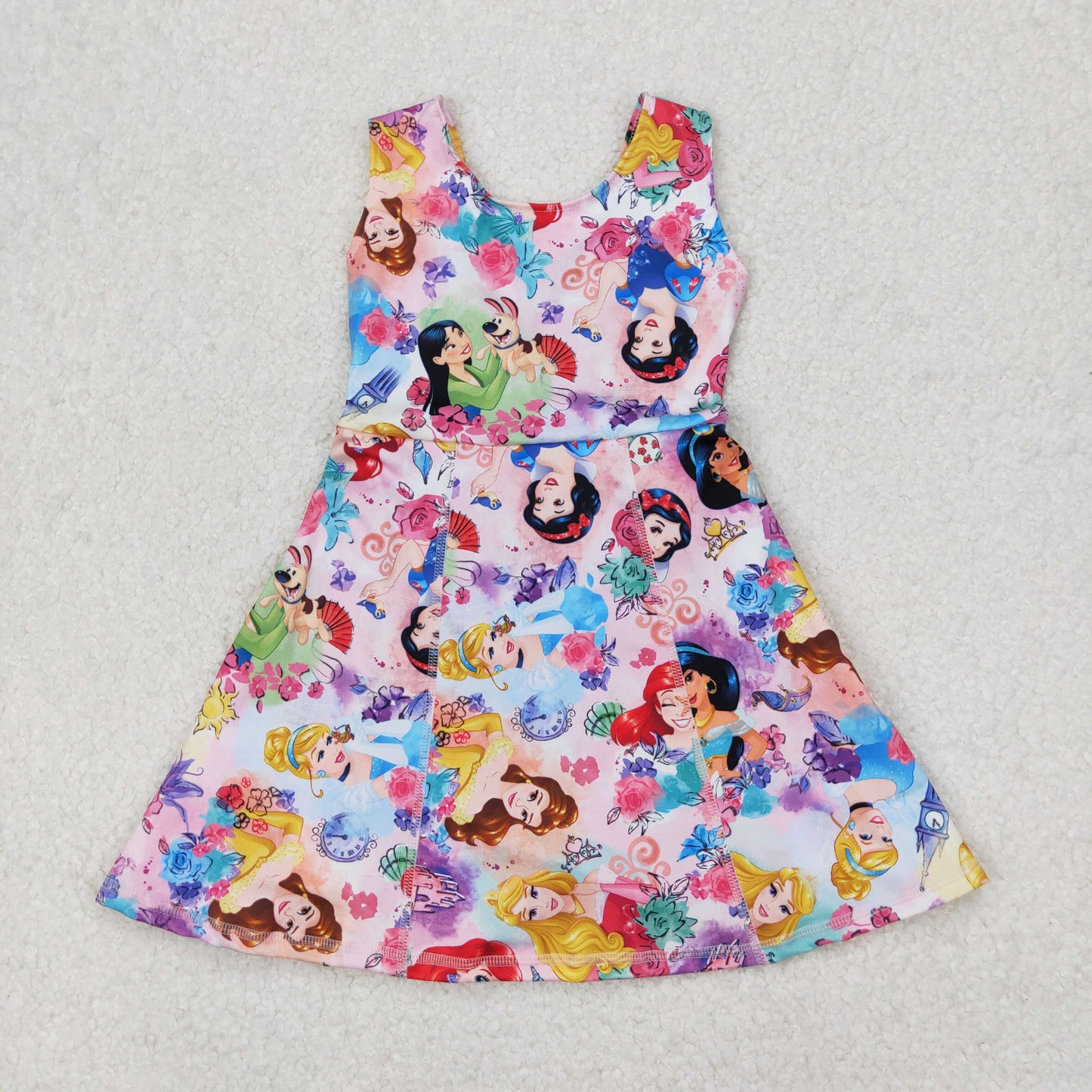 GSD2136 girls sleeveless princess Dress yoga