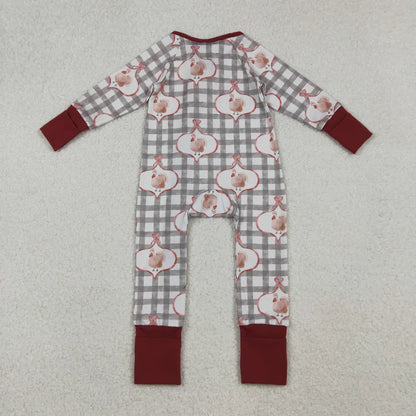 Matching Baby girls Thanksgiving turkey romper & pajamas clothing
