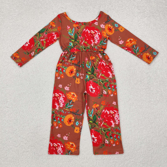 LR1834 Girls floral Jumpsuit