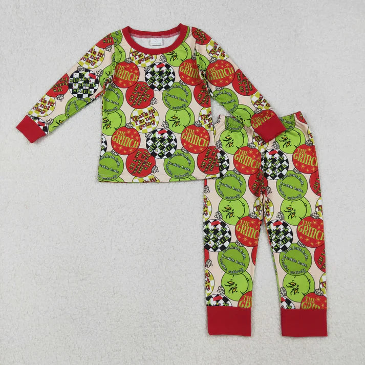 Matching Baby girls Christmas cartoon long sleeves pajamas
