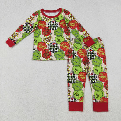 Matching Baby girls Christmas cartoon long sleeves pajamas