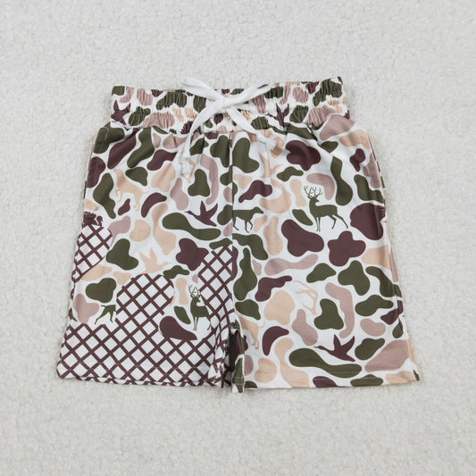 SS0652 baby boys duck deer camo shorts