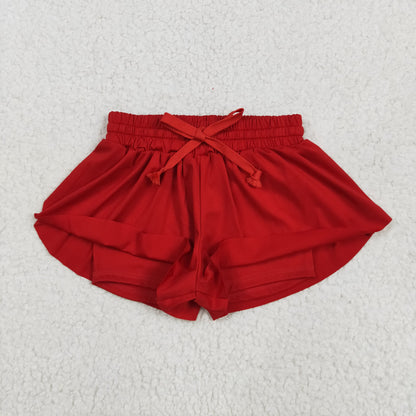 SS0544 baby girls red shorts yoga
