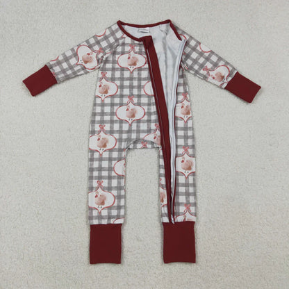 Matching Baby girls Thanksgiving turkey romper & pajamas clothing