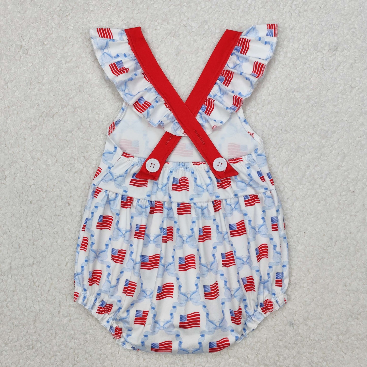 SR2331 Baby girls july fourth romper