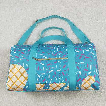 BA0304 western blue green  icecream Fireworks Duffle blue Bag 18.5x11.2x7.9 inches