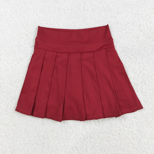 GLK0124 Girls Wine red Skirt yoga