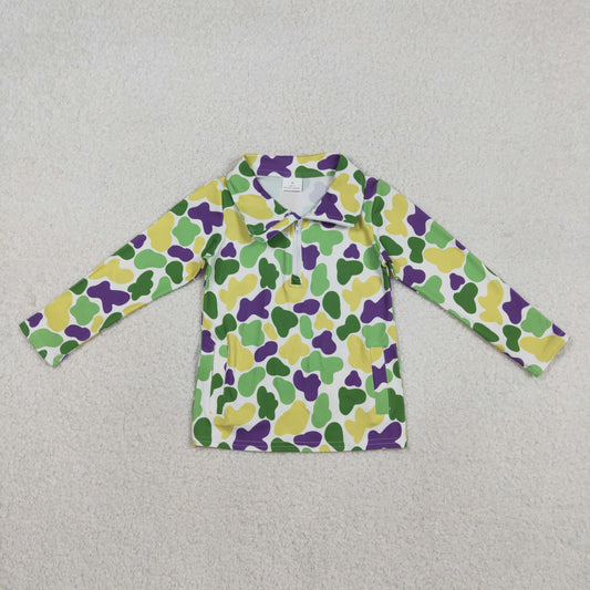 BT1400 toddler boys mardi gras zipper pullover