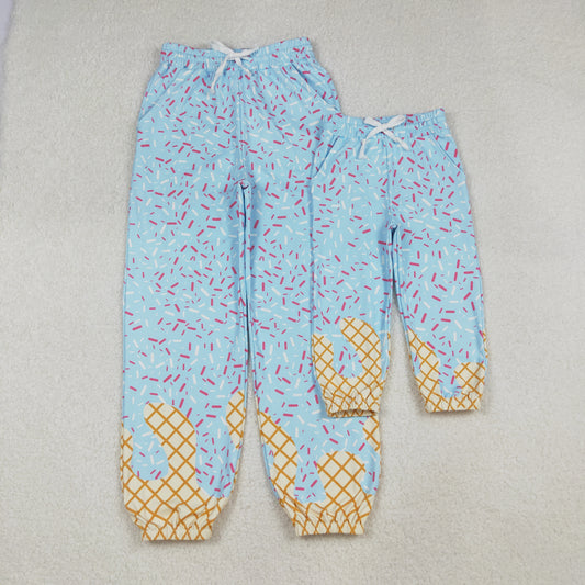 Family Matching Adult Kids blue long pant