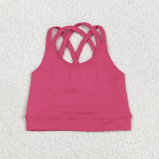 GT1010 Girls rose sleeveless sport vest yoga