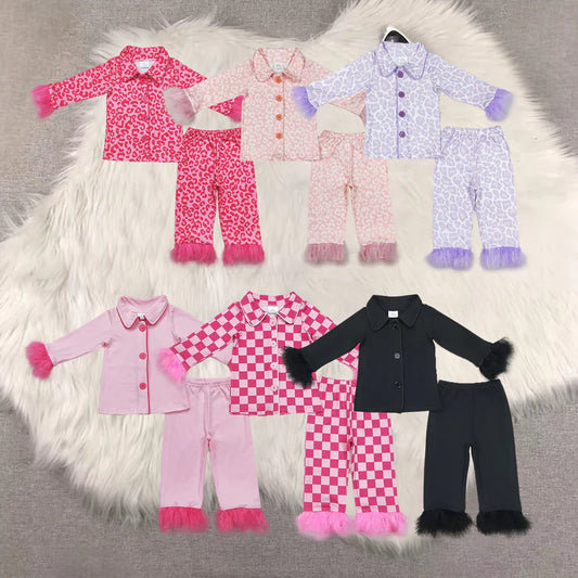 Matching Baby girls Furry pajamas