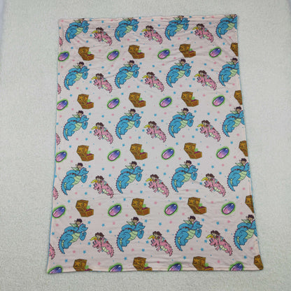BL0230 baby cartoon blue blanket