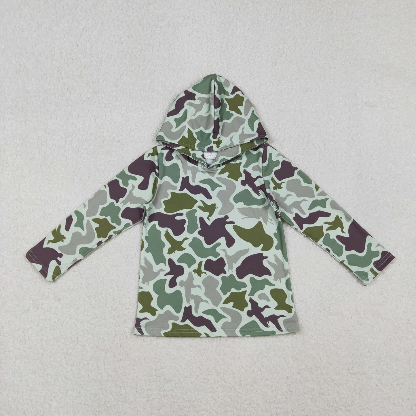 BT1374 baby boys green camo hoodies top
