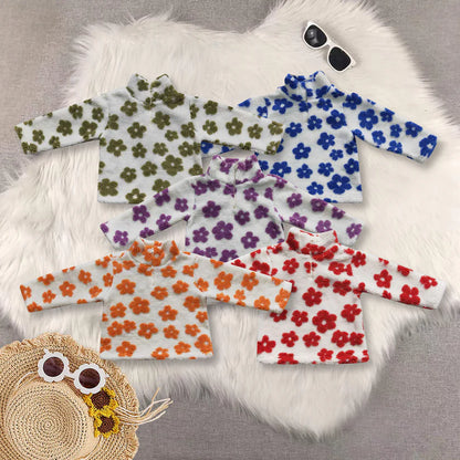 Matching Baby girls colorful flower zipper coat